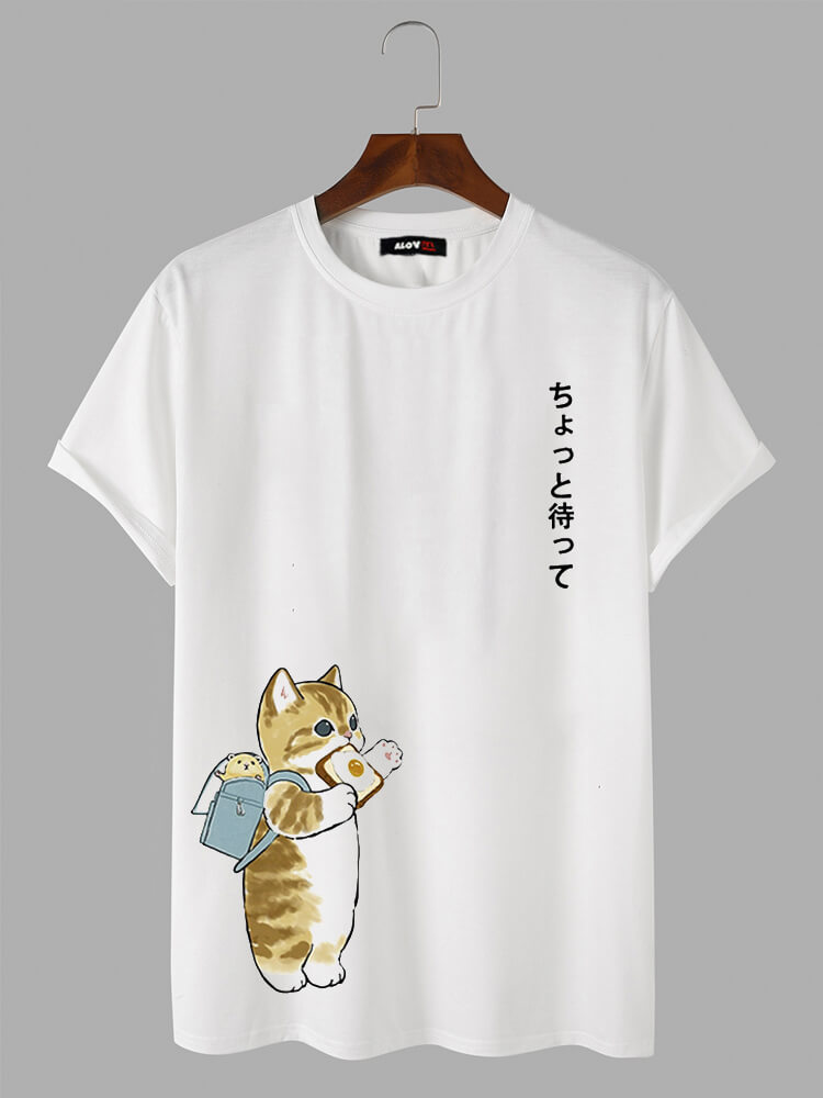  Cat Cotton T-Shirt