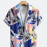 Ink Leaf Abstract Print Shirt