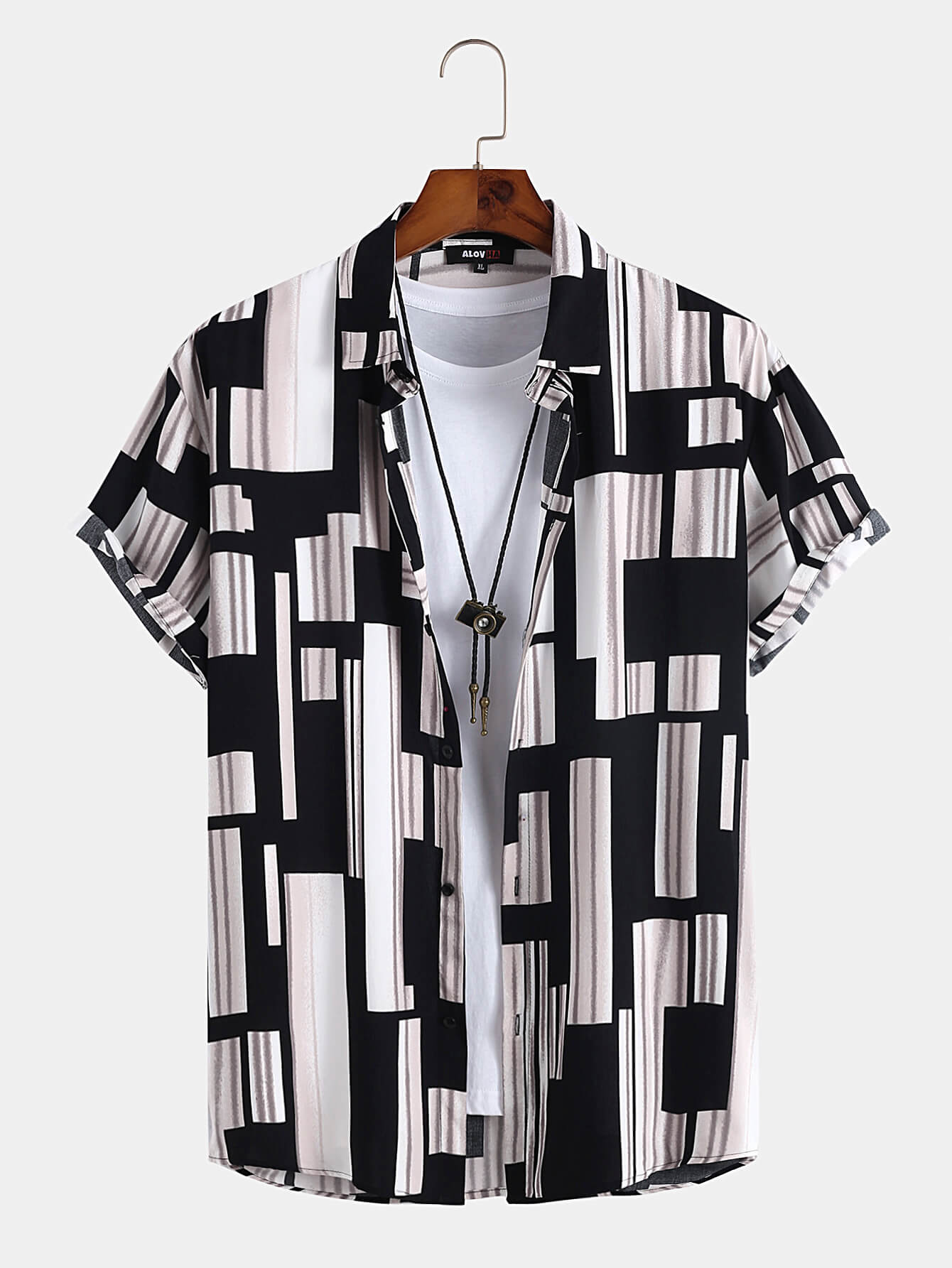 Irregular Geometric Print Shirt