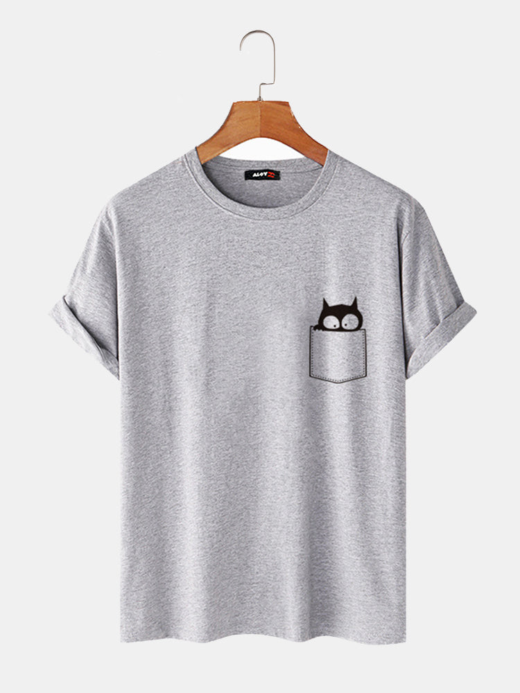 Cute Cat Print T-shirt