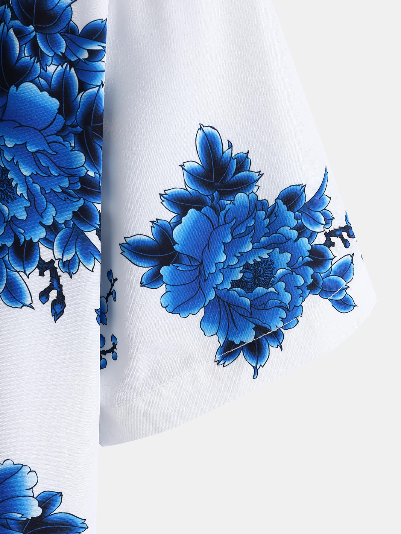 Porcelain Floral Lapel Shirt