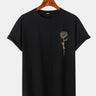 Rose Line Casual Cotton T-Shirt