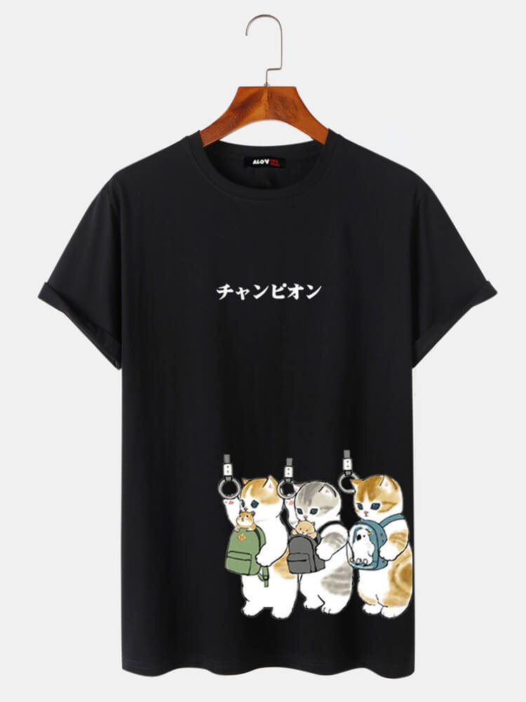 Cute Cat Cotton T-Shirt